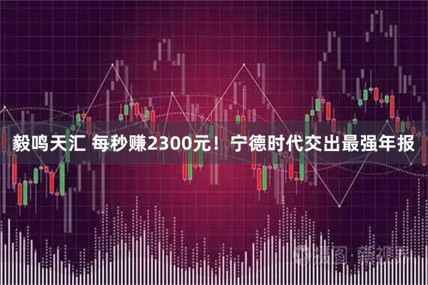 毅鸣天汇 每秒赚2300元！宁德时代交出最强年报